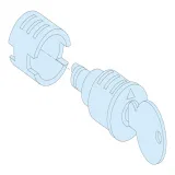 ЦИЛИНДРИЧЕСКИЙ ЗАМОК + 2 КЛЮЧА 1242 E, IP55