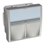 Розетка двойная компьютерная RJ45 Cat.6 Schneider Electric ALTIRA, металлик