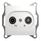 Schneider Electric GSL000194 Розетка ТВ-FM, одиночная, белый, Glossa