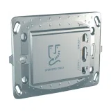 Schneider Electric MGU5.064.30 — розетка для электробритв, алюминий