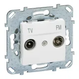 Schneider Electric MGU5.453.18ZD розетка TV-FM проходная, белый