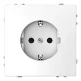 Розетка Schneider Electric MERTEN D-LIFE, скрытый монтаж, с заземлением, со шторками, белый