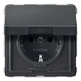 Schneider Electric MTN2310-7214 розетка с заземлением, IP44, 250 В, 16 А, антрацит, Merten Aquadesign