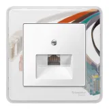 Schneider Electric MERTEN SYSTEM M Накладка на информационную розетку RJ45 MTN296219, полярно-белый (RAL 9010)