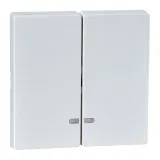 Schneider Electric MTN3420-0319, клавиша двойная с линзами, полярно-белая