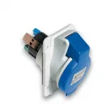 Schneider Electric PratiKa PKY32F423 розетка панельная угловая, 32 А, 2P+PEN, IP44, 220-230 В