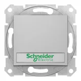 Schneider Electric SDN1700460 Выключатель кнопочный 1-клавишный, с подсветкой, скрытый монтаж, алюминий