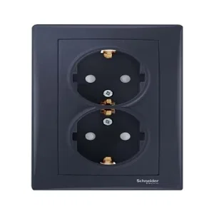 Розетка двухместная Schneider Electric SEDNA, скрытый монтаж, с заземлением, со шторками, графит, SDN3000770 (ШНАЙДЕР) Розетка двухместная Schneider Electric SEDNA, скрытый монтаж, с заземлением, со шторками, графит, SDN3000770 (ШНАЙДЕР)