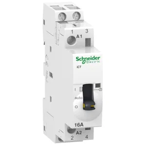 Schneider Electric A9C23712 — модульный контактор iCT 16 А, 2НО, ручное управление (ШНАЙДЕР) Schneider Electric A9C23712 — модульный контактор iCT 16 А, 2НО, ручное управление (ШНАЙДЕР)