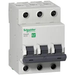 EZ9F14340 Автоматический выключатель Schneider Electric Easy9, 3 полюса, 40A, тип B, 4,5kA (ШНАЙДЕР) EZ9F14340 Автоматический выключатель Schneider Electric Easy9, 3 полюса, 40A, тип B, 4,5kA (ШНАЙДЕР)
