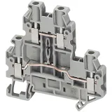 Schneider Electric Linergy TR NSYTRV44D клеммная колодка, винтовая, проходная, двухуровневая, 4 мм², серая