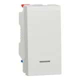 Schneider Electric UNICA MODULAR NU310318S, переключатель 1-клавишный, с нейтралью, схема 6а, 1 модуль, белый