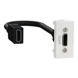 Schneider Electric UNICA MODULAR NU343018 Розетка HDMI, 1 модуль, белая