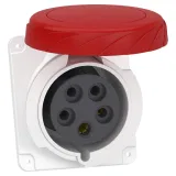 Schneider Electric PratiKa PKF32F735 - панельная угловая розетка 32 А, 3P+N+PE, IP67, 380 В
