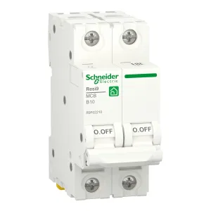 R9F02210 Автоматический выключатель Schneider Electric Resi9, 2 полюса, 10A, тип B, 6kA (ШНАЙДЕР) R9F02210 Автоматический выключатель Schneider Electric Resi9, 2 полюса, 10A, тип B, 6kA (ШНАЙДЕР)